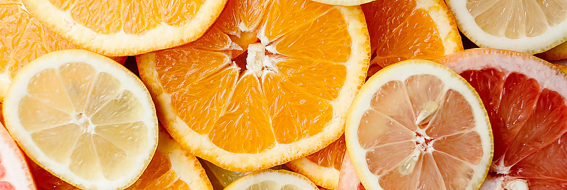 фото долек апельсина и грейпфрута