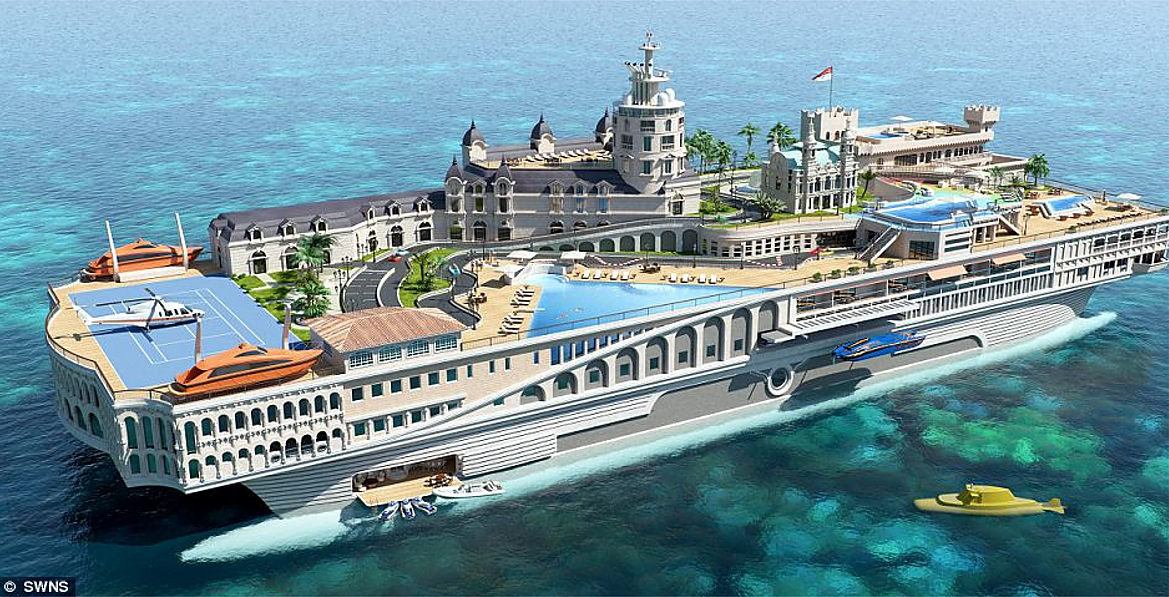 Яхта Streets of Monaco В основу дизайна легли городские пейзажи Княжества Монако