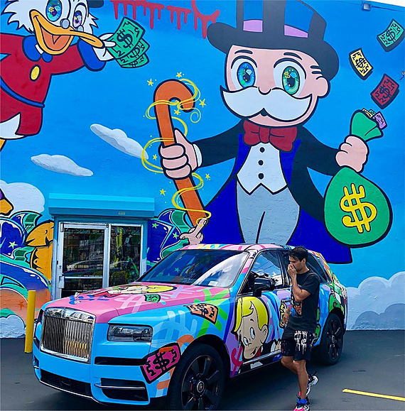 Alec Monopoly собственноручно раскрашивает автомобили
