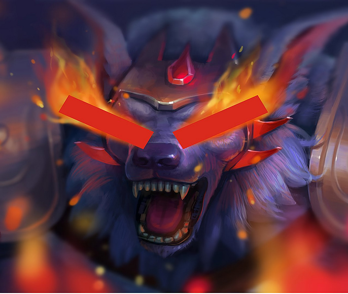 Персонаж в Dota 2 с эмблемой HellRaisers Персонаж в Dota 2