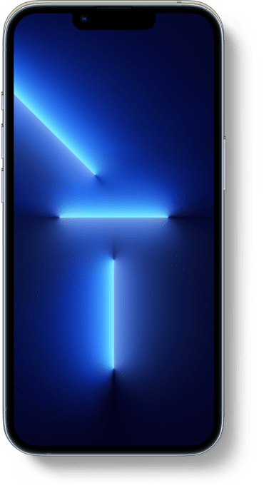 Синие неоновые обои на iPhone 13 Синие обои