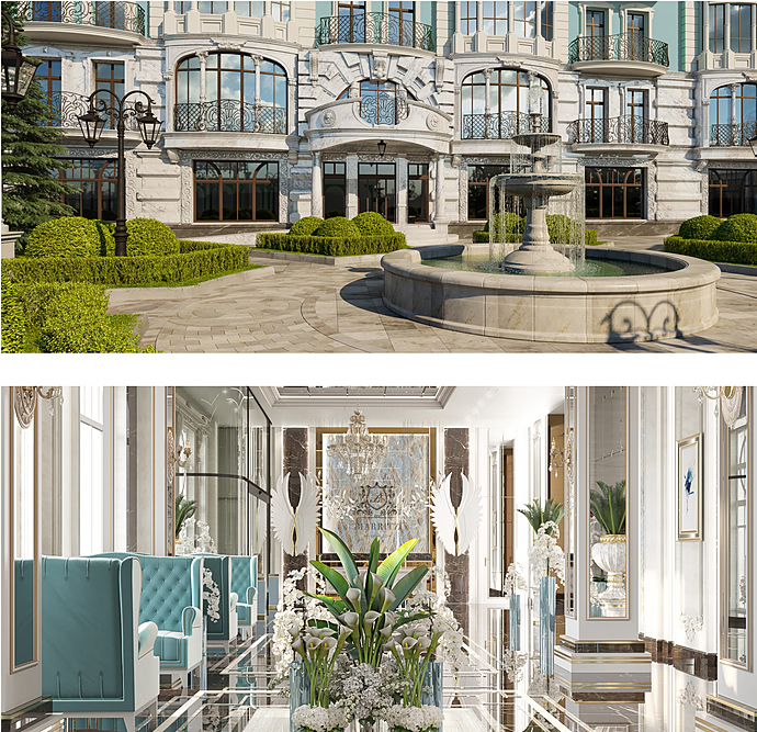 Придомовая территория клубного дома Biarritz biarritz одесса клубный дом