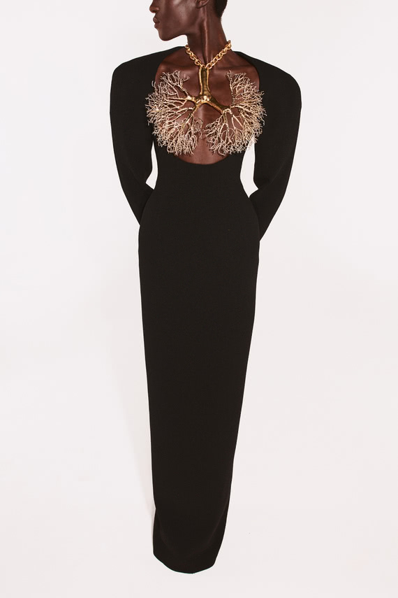 Черное платье с легкими Schiaparelli