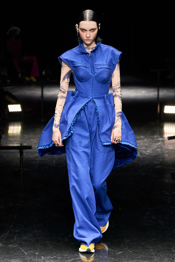 Jean Paul Gaultier синий кобинезон