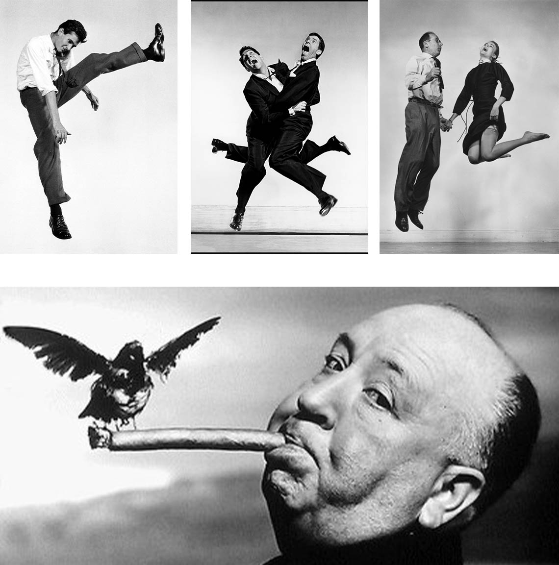 Филипп Халсман прыгающие картинки Альфред Хичкок птицы