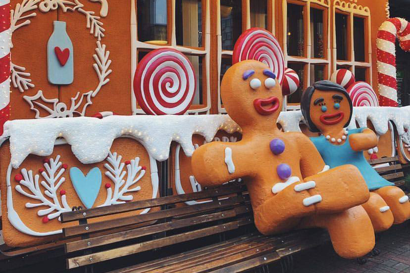 Milk Bar в Киеве Новогодний декор ресторана Milk Bar