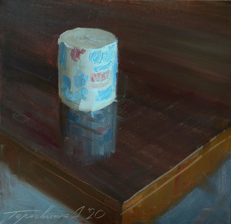 Ярослав Терновский картина туалетная бумага на столе