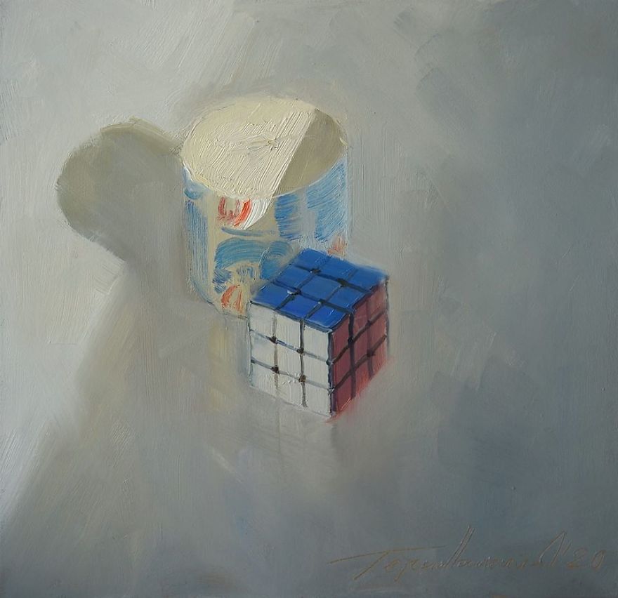 Ярослав Терновский картина туалетная бумага рядом с кубиком рубика