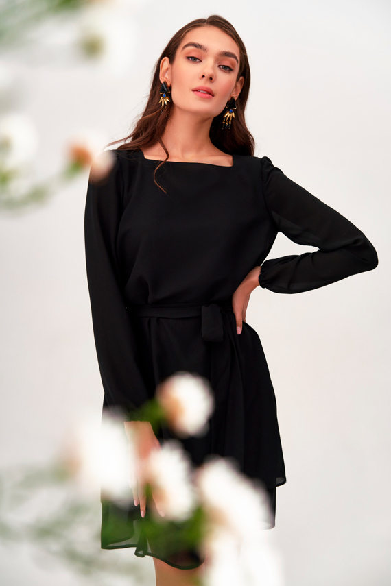 Natali Bolgar легкое черное платье