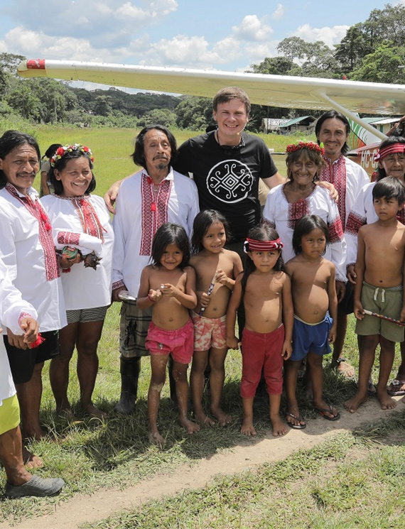 Дмитрий Комаров на съемках в Эквадоре