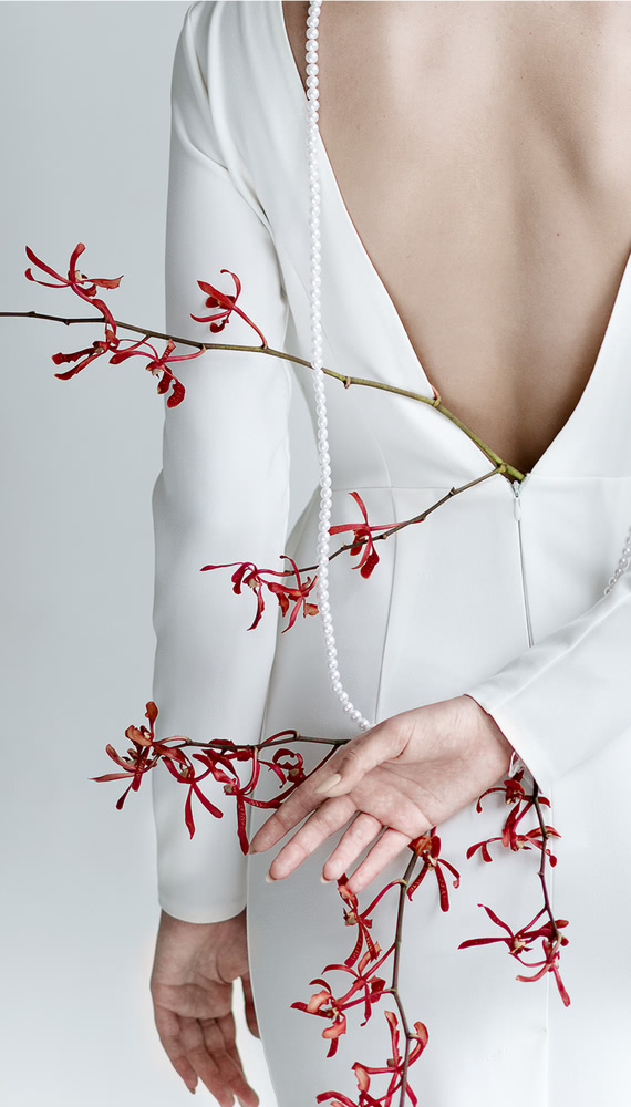 Millennium MOD белое платье с вырезом на спине дендробиум itis flowers